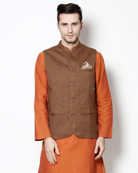 Even Nehru Jacket with Insert Pockets