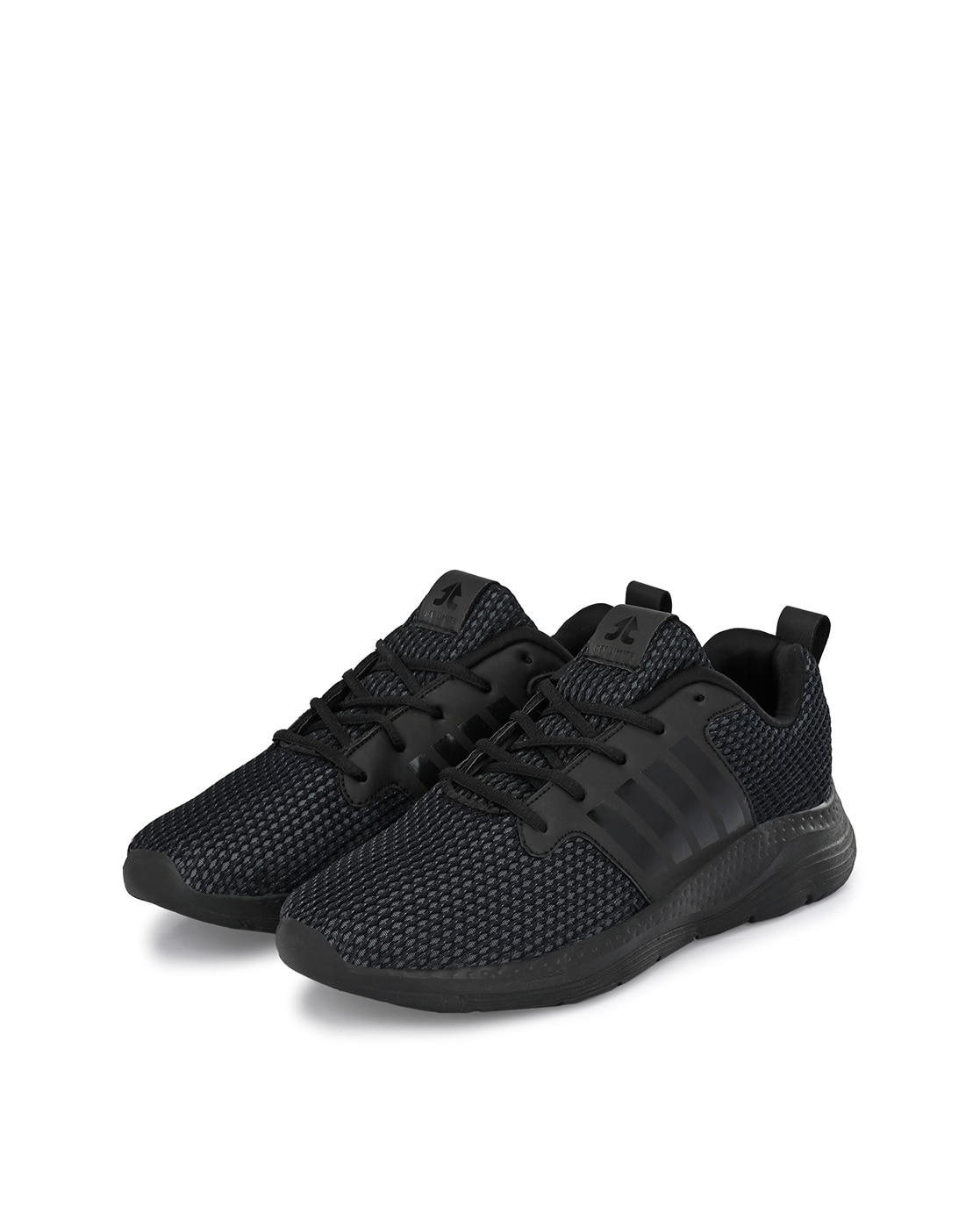 pure black sports shoes