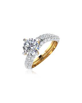 iski uski Dual-Toned Autumn Solitaire Ring-picture-45
