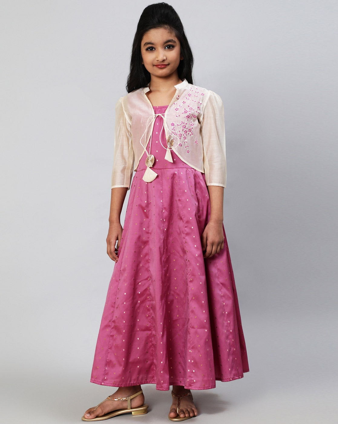 Buy Pink Dresses & Frocks for Girls by Aks Kids Online | Ajio.com