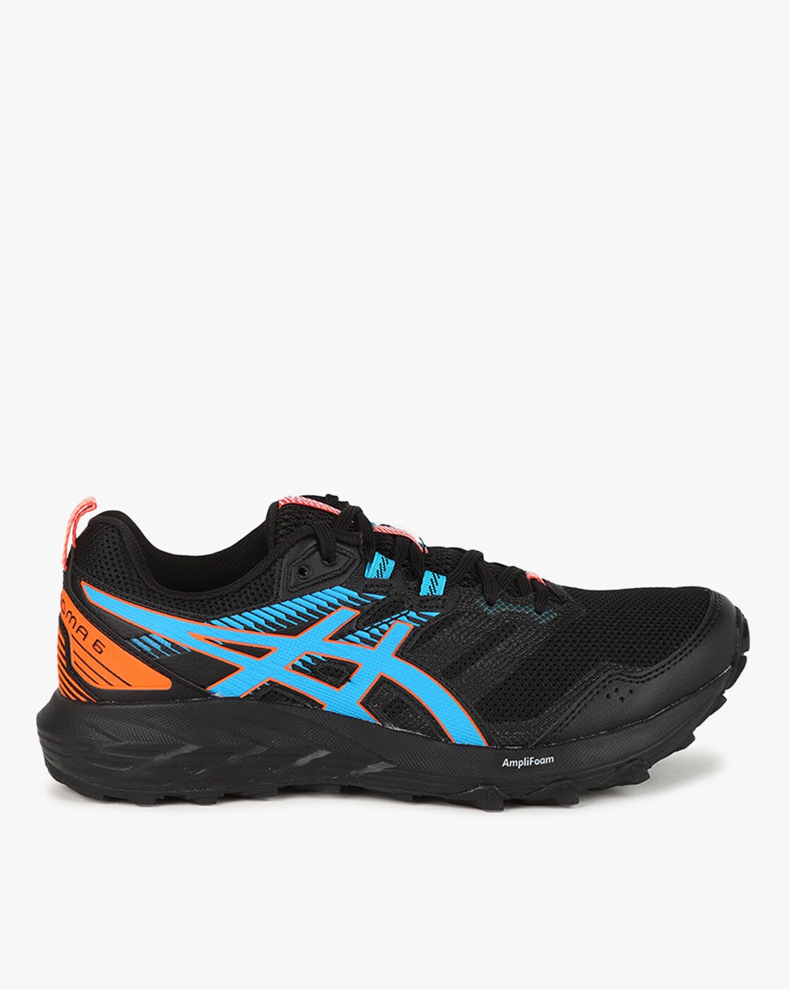 asics black sports shoes
