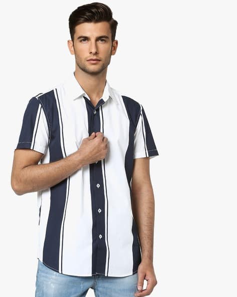 Jack & Jones Striped Shirt with Curved Hem