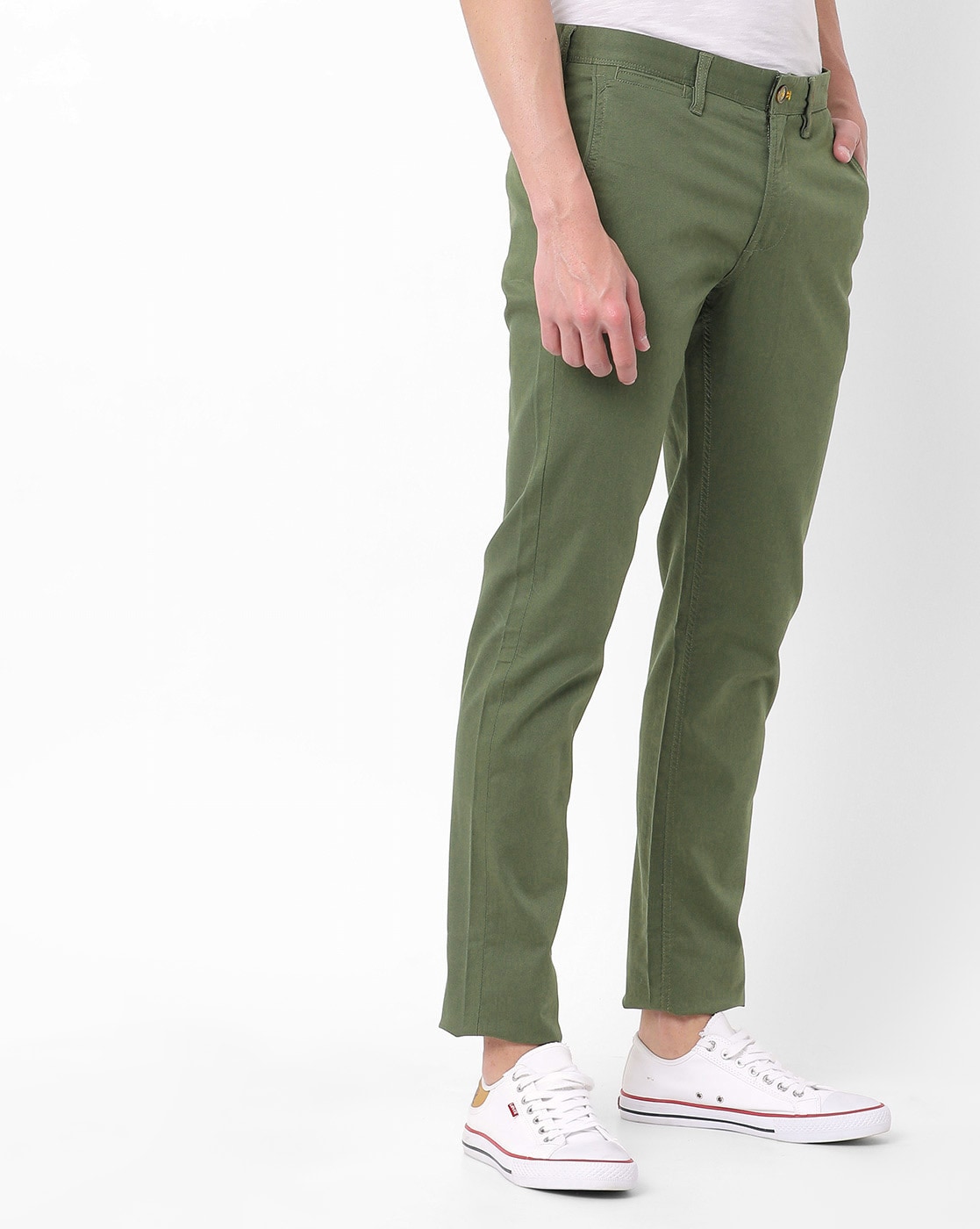Buy Olive Green Trousers  Pants for Men by INDIAN TERRAIN Online  Ajiocom