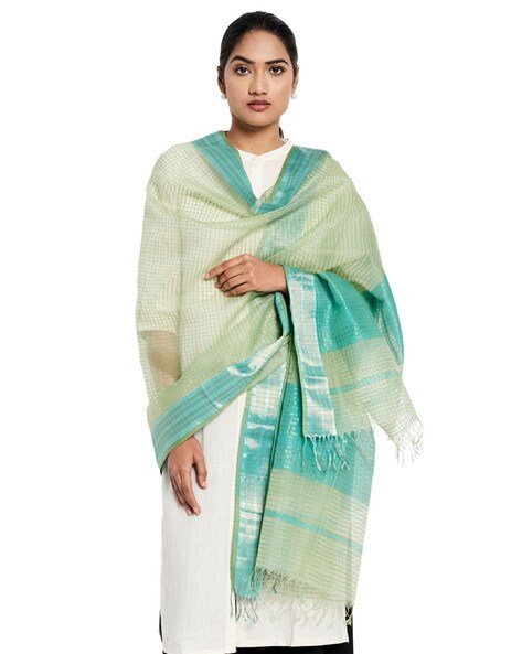 Cotton Silk Maheshwari Dupatta Price in India