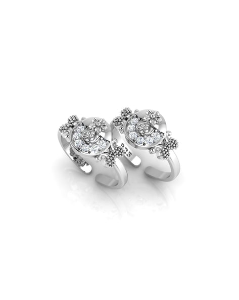 Casual Designer 925 Sterling Silver Adjustable Toe Ring For Women Pack Of 2  | eBay