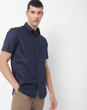Buy Navy Blue Shirts for Men by INDIAN 
