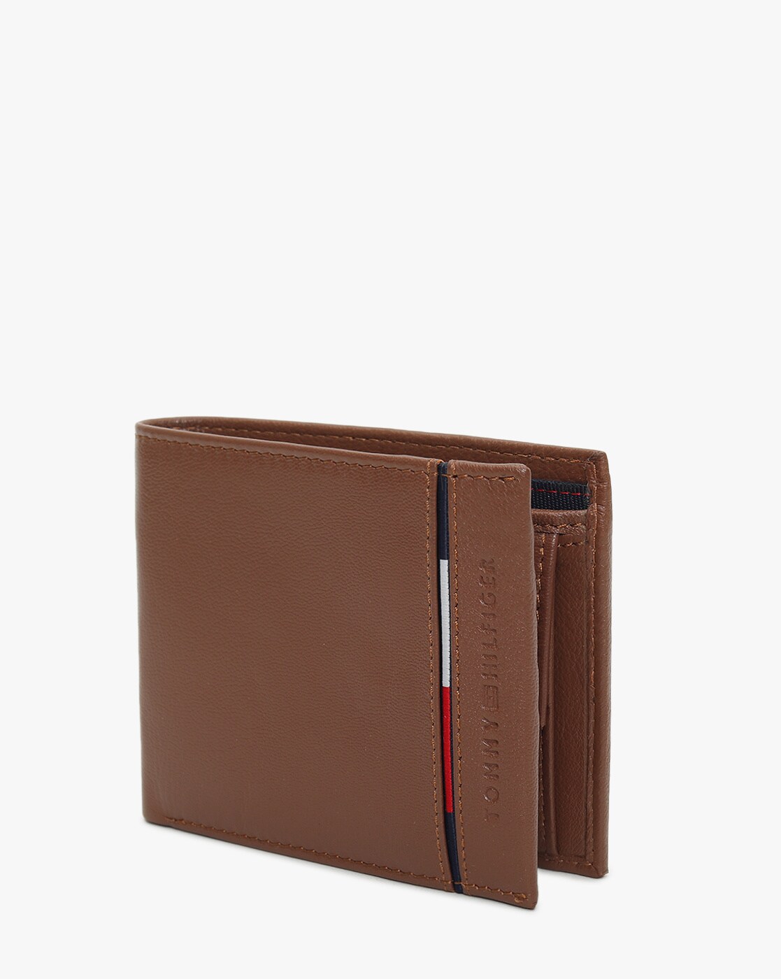 tommy hilfiger men tan genuine leather wallet