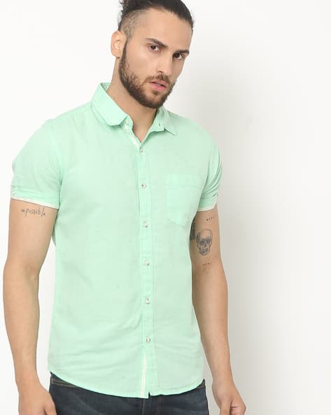 Buy Green Shirts for Men by MUFTI Online