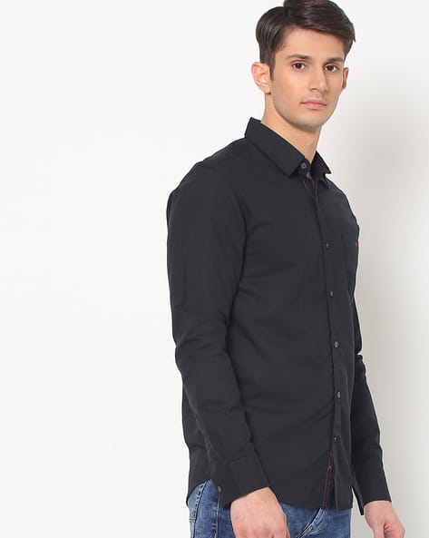 MUFTI Slim Fit Shirt with Patch Pocket