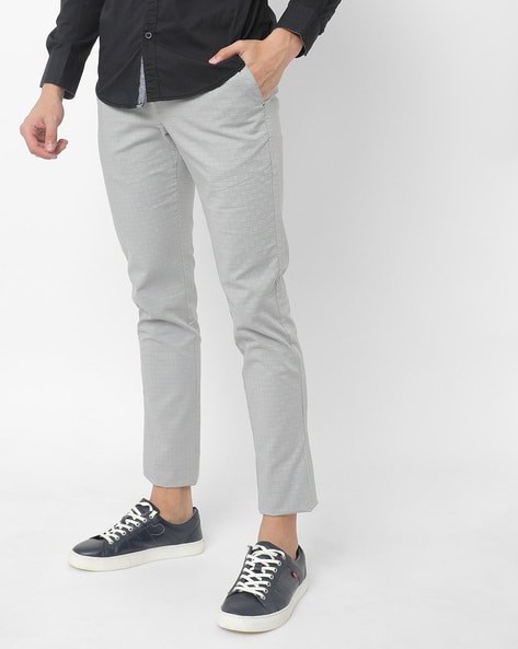 Buy Men Grey Solid Brooklyn Fit Trousers online  Looksgudin