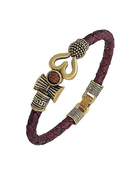 Dharmsaar Bahubali Kada for Men and Women, Rudraksha Lord Shiv Trishul  Damroo Adjustable Cuff Kadas Bracelets, Religious Oxidized Brass Stylish  Bangle (Free Size) - Dharmsaar