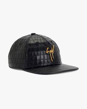 Buy Giuseppe Zanotti Cohen Leather Baseball Cap | Black Color Men
