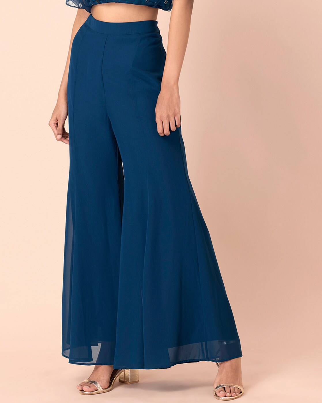 Buy Blue Pants for Women by Indya Online