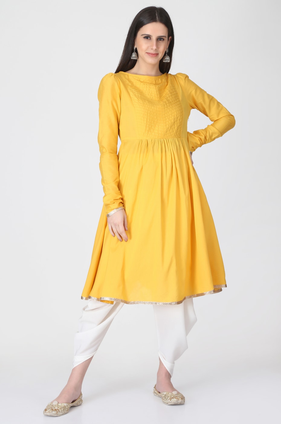Buy Yellow Kurtas for Women by Abhishti Online | Ajio.com