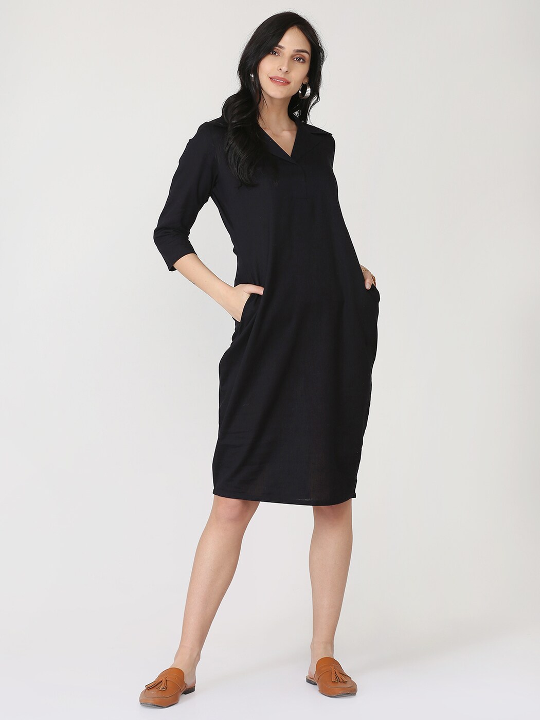 Solid sheath hot sale dress