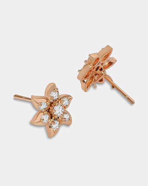 Buy Amara Rose Gold Stud Earrings Online | Designer Jewellery online  Shopping India | Diamond Earrings Online Shopping