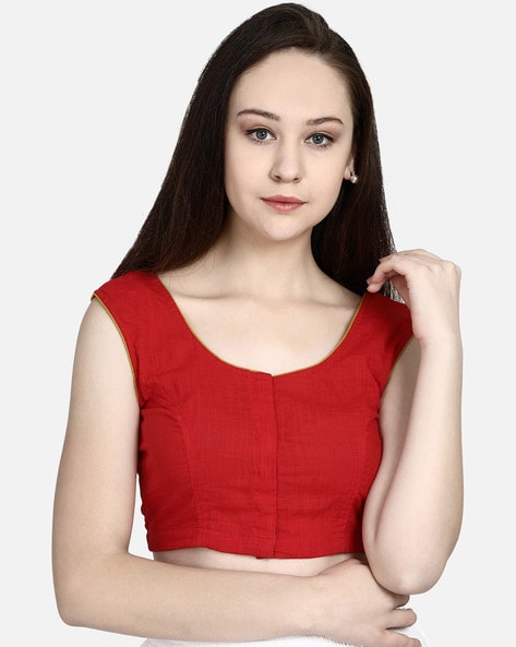 scoop neck sleeveless blouse