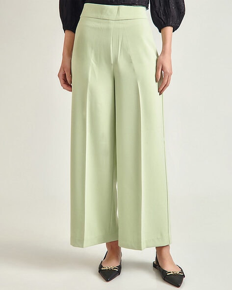 Buy Green Trousers & Pants for Women by Cover Story Online | Ajio.com