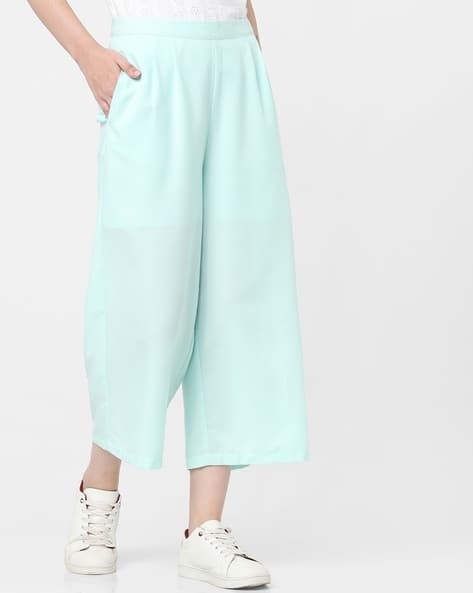 ISCENERY BY VERO MODA Pleated Palazzos with Elasticated Waist