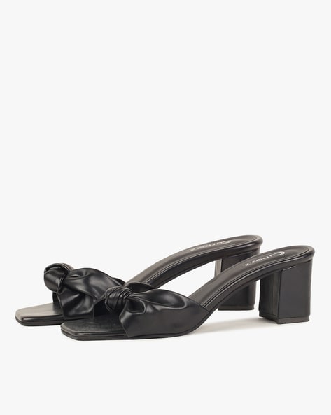 Knotted heel online sandals