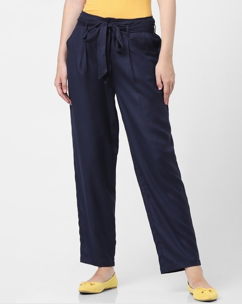 Buy Navy Blue Trousers & Pants for Women by ISCENERY BY VERO MODA Online