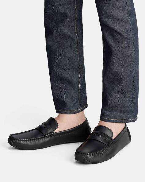 Buy Coach Coin Driver Loafers | Black Men |