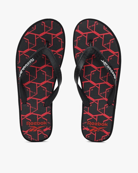 Reebok black best sale flip flops