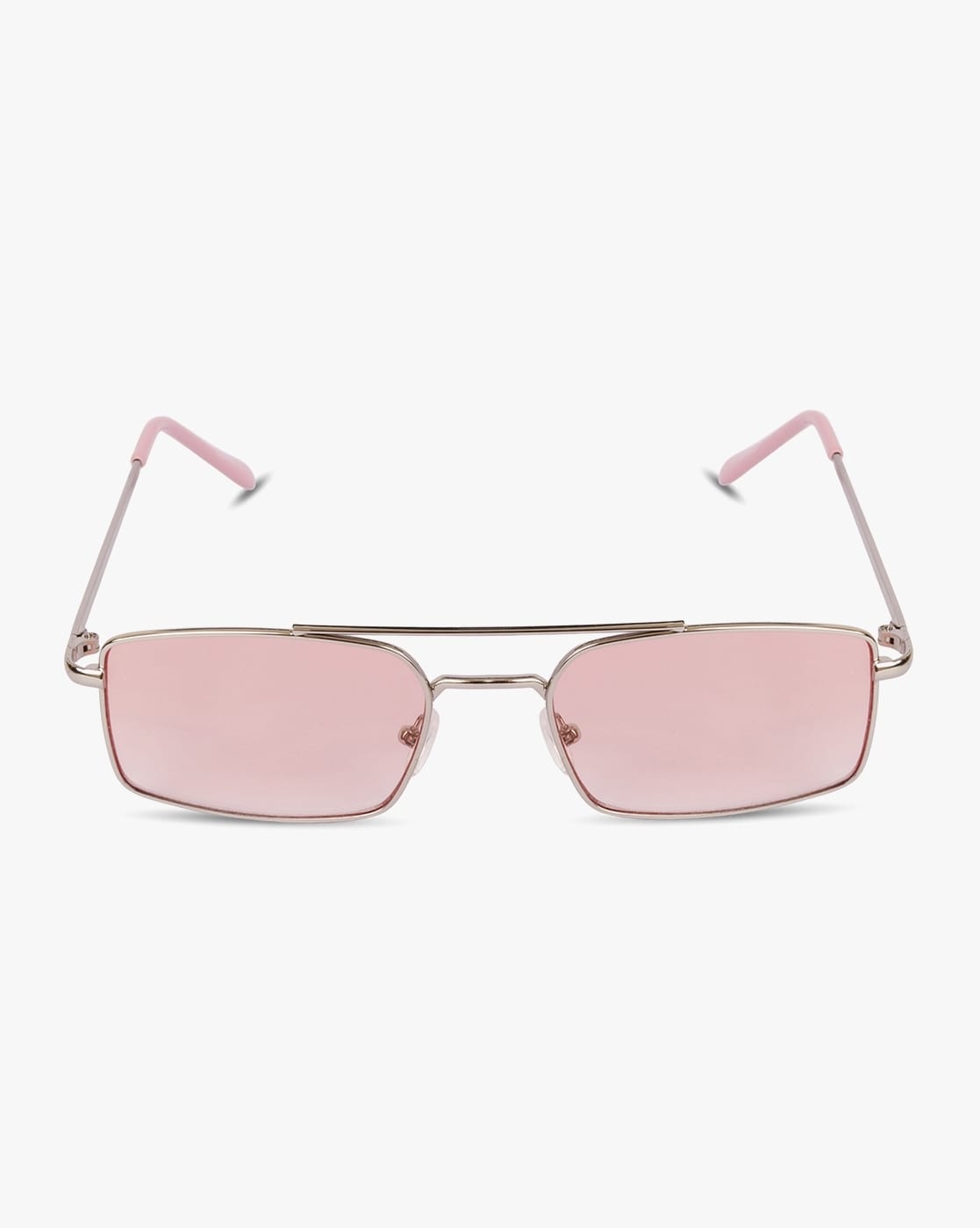 DESIRE SNUFF+TONGUE / oversize pink lens sunglasses with white frame