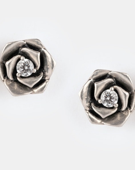 Rosette Earrings | Silver – Sterling King
