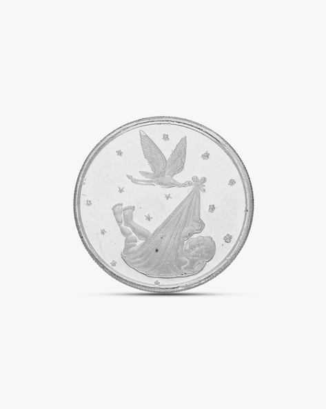 Pure silver Trimurti coin - 10 grams – SilverStore.in