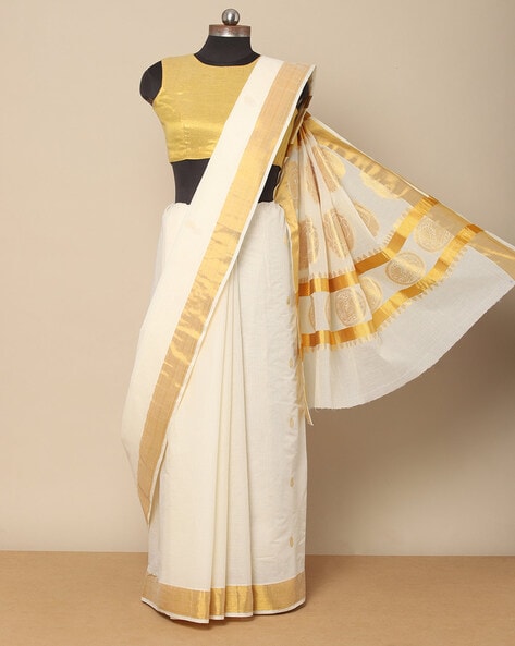 Kerala kasavu saree in tissue silk... - Tulip Collections | Facebook