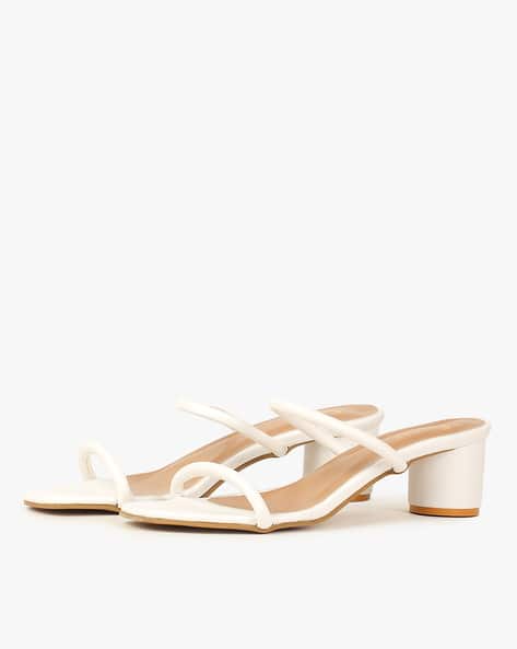 Buy White Heeled Sandals for Women by 