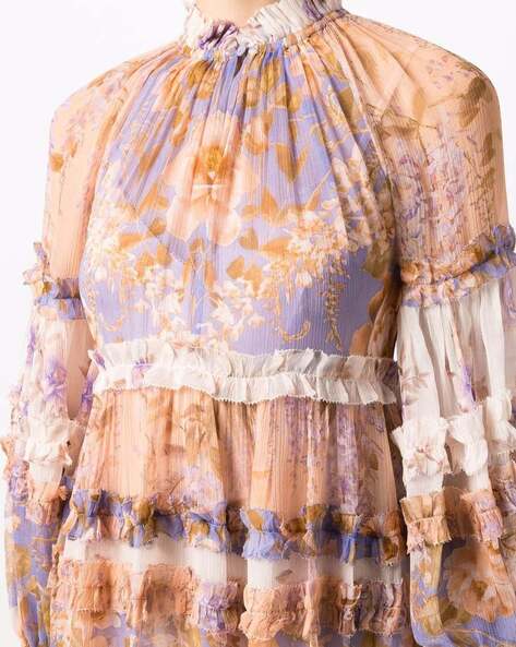 zimmermann rosa silk tiered dress