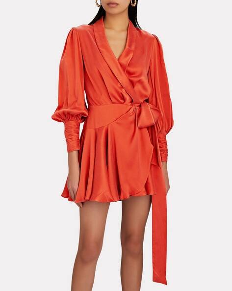 Buy Zimmermann Silk Wrap Skater Dress 