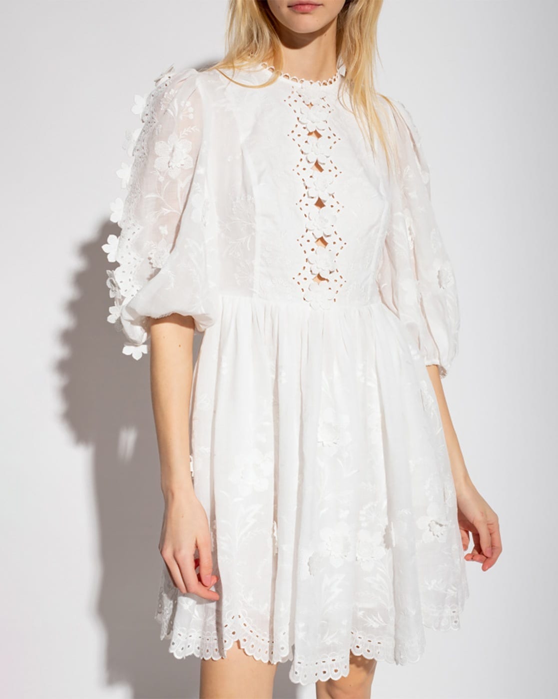 zimmermann cream lace dress