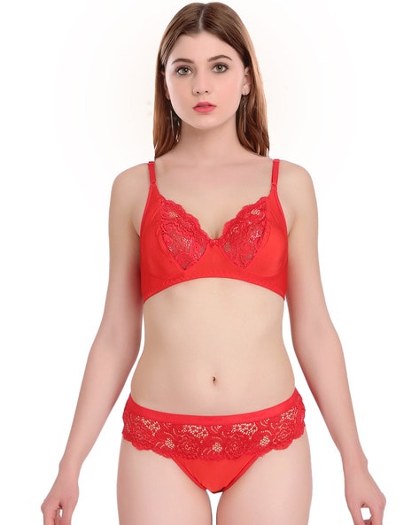 Buy online Lace Detail Minimizer Bra from lingerie for Women by