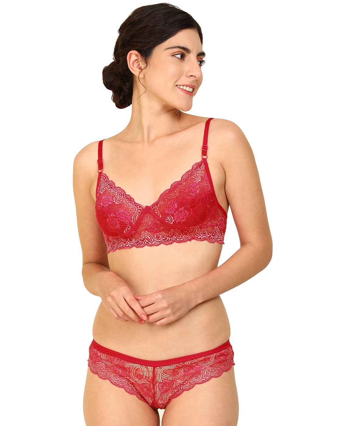 Red Net And Ladies Lace Bra Panty Set at Rs 150/set in Delhi