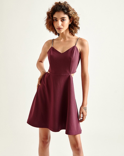 V neck 2025 strappy dress