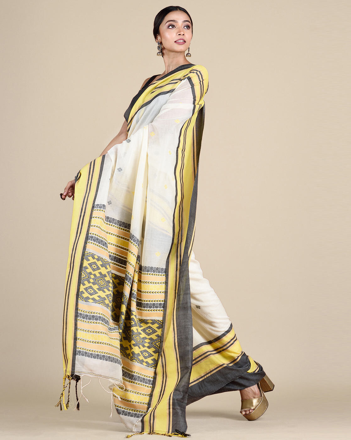 Saree - Soft Cotton - Hand Crafted