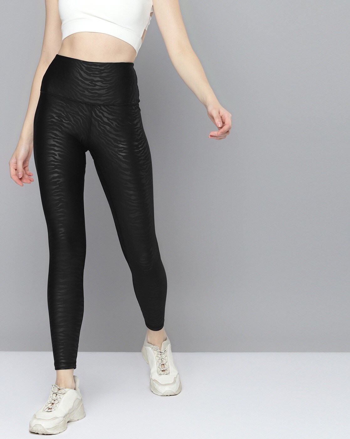 Buy Black Leggings for Women by FITKIN Online