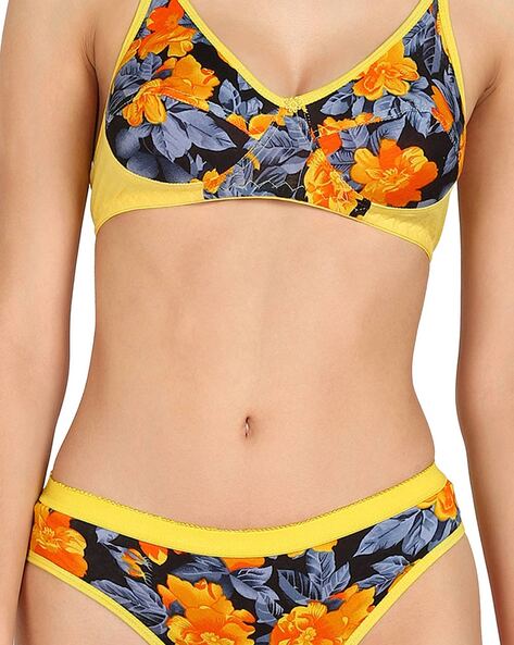 Buy online Yellow Printed T-shirt Bra from lingerie for Women by Liigne for  ₹299 at 71% off