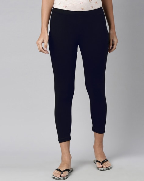 Mid-Calf Length Leggings with Elasticated Waist