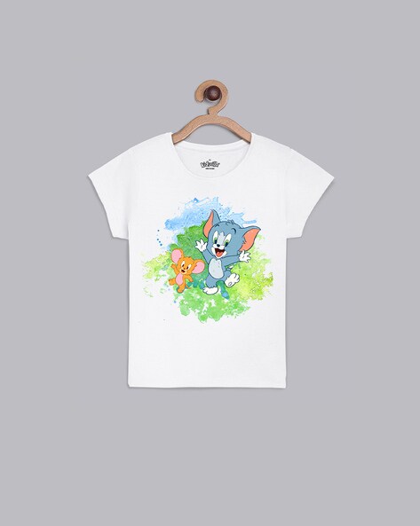 Buy White Tshirts for Girls by KIDSVILLE Online