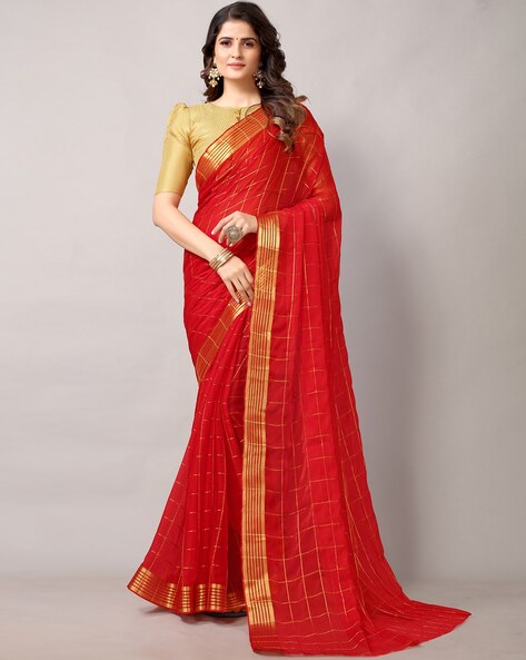 Buy Red Sarees for Women by SATRANI Online