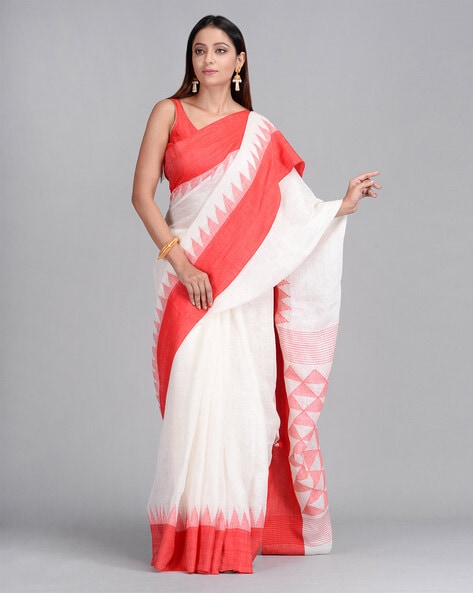 Pili Taxi White Printed Saree – Local Nation