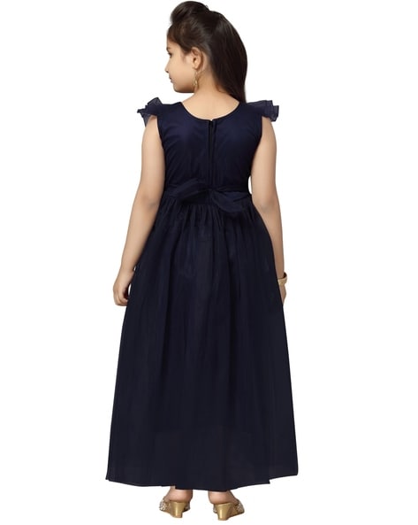 Buy Aarika Girls Cream Embroidery Gown (G-9957-CREAM-22) at Amazon.in