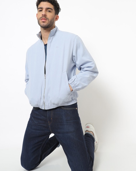 mens light blue harrington jacket