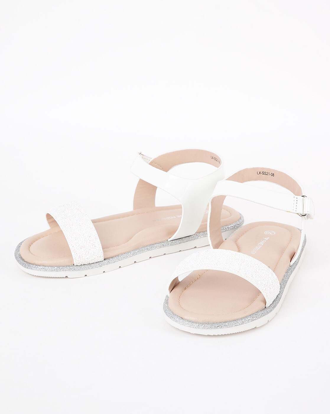 Buy White Sandals for Girls by FAME FOREVER BY LIFESTYLE Online