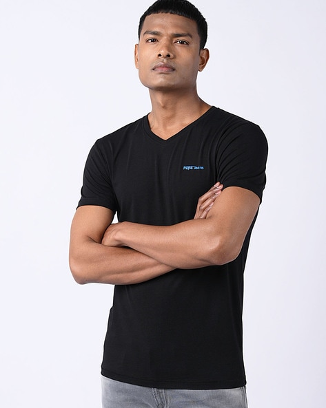 Tshirts by Online Jeans Men Black for Pepe Buy