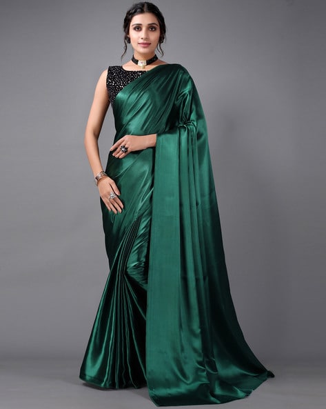 Buy Blue Sarees for Women by SATRANI Online | Ajio.com